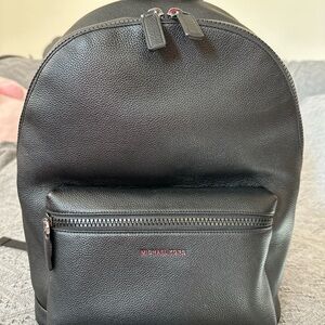 Michael Kors Black Textured Backpack
